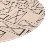 Geometrisches Rechteck X Schneidebrett (Ecke)