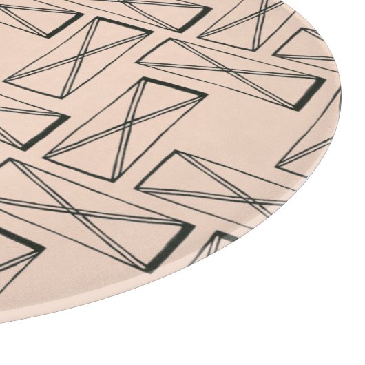 Geometrisches Rechteck X Schneidebrett (Ecke)