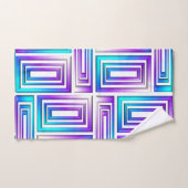 geometrisches rechteckiges Set (Handtuch)