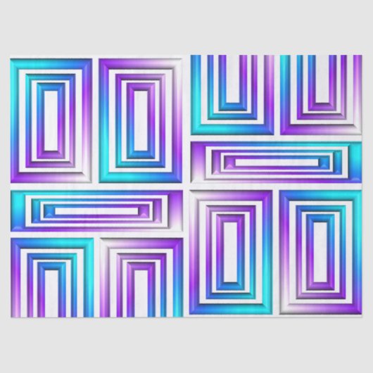 geometrisches Rechteckpapier Seidenpapier (Vorderseite)