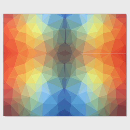 Geometrisches Regenbogen Kaleidoskop Geschenkpapier (Flach)