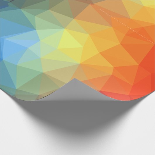 Geometrisches Regenbogen Kaleidoskop Geschenkpapier (Ecke)