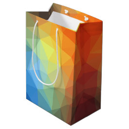 Geometrisches Regenbogen Kaleidoskop Mittlere Geschenktüte