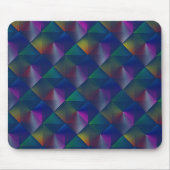 Geometrisches Regenbogendesign auf blau Mousepad (Vorne)