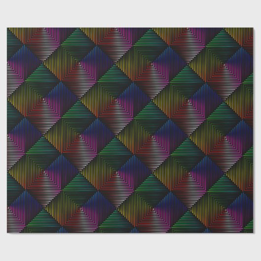 Geometrisches Regenbogendesign Geschenkpapier (Flach)
