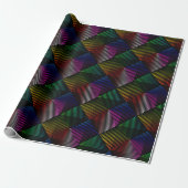Geometrisches Regenbogendesign Geschenkpapier (Ungerollt)