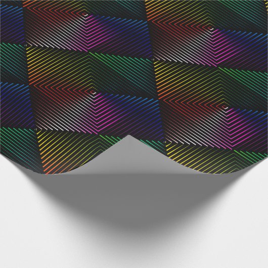 Geometrisches Regenbogendesign Geschenkpapier (Ecke)