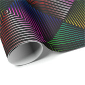 Geometrisches Regenbogendesign Geschenkpapier (Rolleneckpunkt)