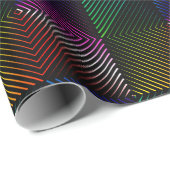 Geometrisches Regenbogendesign Geschenkpapier (Rolleneckpunkt)