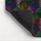 Geometrisches Regenbogendesign Mousepad (Ecke)
