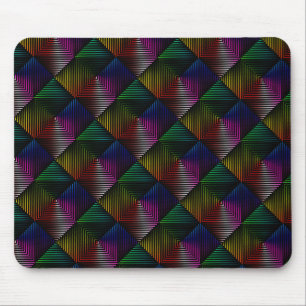Geometrisches Regenbogendesign Mousepad