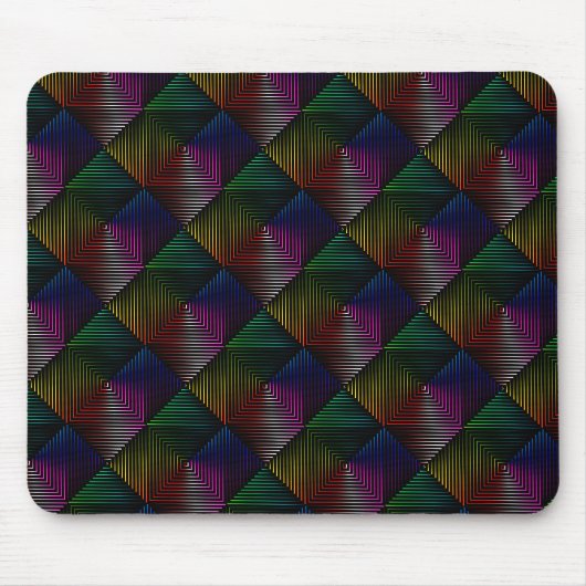 Geometrisches Regenbogendesign Mousepad (Vorne)