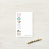 Geometrisches Regenbogenmonogramm - Anmerkungen na Post-it Klebezettel (Auf Schreibtisch)