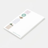 Geometrisches Regenbogenmonogramm - Anmerkungen na Post-it Klebezettel (angewinkelt)