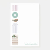 Geometrisches Regenbogenmonogramm - Anmerkungen na Post-it Klebezettel (Vorderseite)