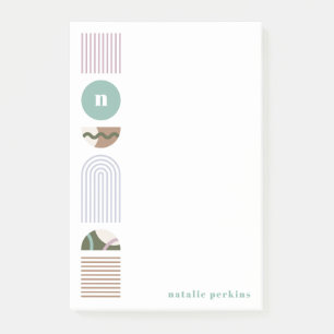 Geometrisches Regenbogenmonogramm - Anmerkungen na Post-it Klebezettel