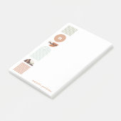 Geometrisches Regenbogenmonogramm nach dem Einlese Post-it Klebezettel (angewinkelt)