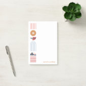 Geometrisches Regenbogenmonogramm - Nachhinweise - Post-it Klebezettel (Büro)