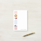 Geometrisches Regenbogenmonogramm - Nachhinweise - Post-it Klebezettel (Auf Schreibtisch)