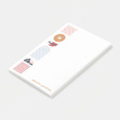 Geometrisches Regenbogenmonogramm - Nachhinweise - Post-it Klebezettel (angewinkelt)