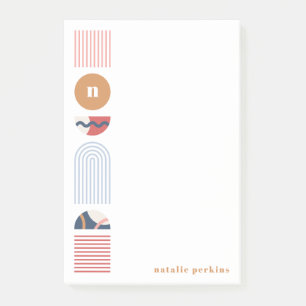 Geometrisches Regenbogenmonogramm - Nachhinweise - Post-it Klebezettel