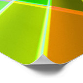 Geometrisches Regenbogenwirl Poster (Ecke)