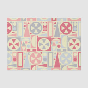 Geometrisches Retro 1950er Jahre Midcentury Modern Seidenpapier