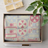 Geometrisches Retro 1950s Mittelalter Modernes Ros Seidenpapier (Geschenk)