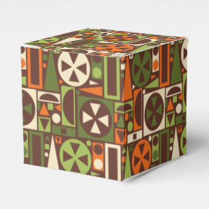 Geometrisches Retro 50er Jahre Mid-Century Modern Geschenkschachtel