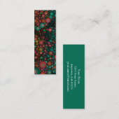 Geometrisches Retro | aquamarines Grün der Mini Visitenkarte (Vorne/Hinten)