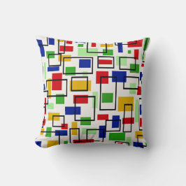 Geometrisches Retro Art 16X16 Kissen