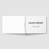 Geometrisches Retro Art Déco Hochzeit Gästebuch (Voll)