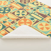Geometrisches Retro der 50er Jahre Modernes Abstra Sherpadecke (3/4)