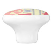 Geometrisches Retro des Mitteljahrhunderts - Moder Keramikknauf (Seitenansicht)