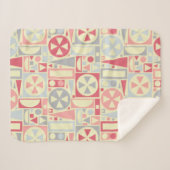 Geometrisches Retro des Mitteljahrhunderts - Moder Sherpadecke (Vorderseite (Horizontal))