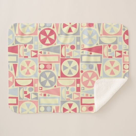 Geometrisches Retro des Mitteljahrhunderts - Moder Sherpadecke (Vorderseite (Horizontal))