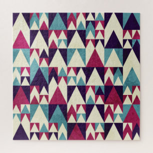 Geometrisches Retro-Dreieck Nahtloses Muster Puzzle