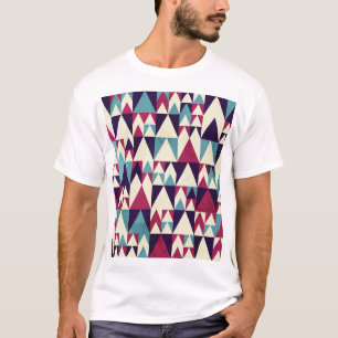 Geometrisches Retro-Dreieck Nahtloses Muster T-Shirt