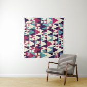 Geometrisches Retro-Dreieck Nahtloses Muster Wandteppich (Beispiel (Horizontal))