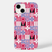 geometrisches Retro-Druckmuster Case-Mate iPhone Hülle (Rückseite)