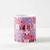 geometrisches Retro-Druckmuster Kaffeetasse (Mittel)