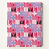 geometrisches Retro-Druckmuster Notizblock (Rückseite)