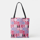 geometrisches Retro-Druckmuster Tasche (Rückseite)