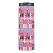 geometrisches Retro-Druckmuster Thermosbecher (Rückseite)