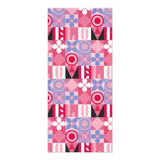 geometrisches Retro-Druckmuster Werbekarte (Vorne)