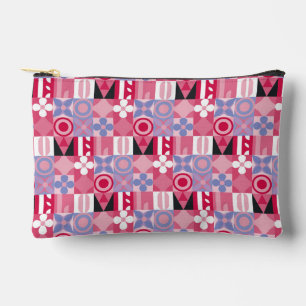 geometrisches Retro-Druckmuster Zubehörtasche