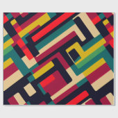 Geometrisches Retro-Geschenkpapier Geschenkpapier (Flach)