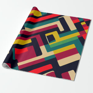 Geometrisches Retro-Geschenkpapier Geschenkpapier
