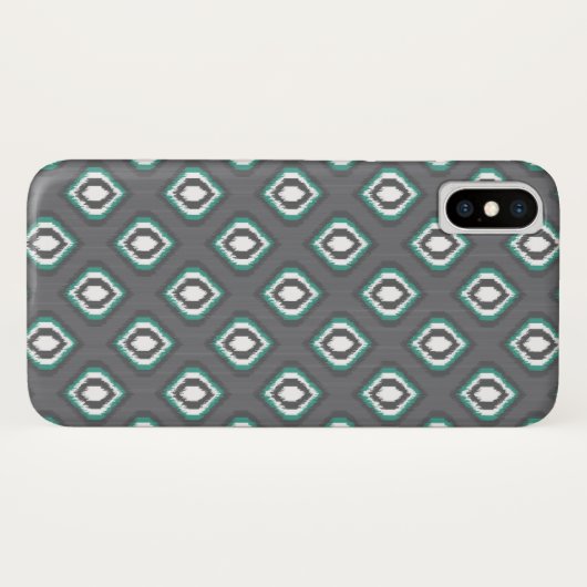 Geometrisches Retro ikat Stammes- Muster Case-Mate iPhone Hülle (Rückseite (Horizontal))