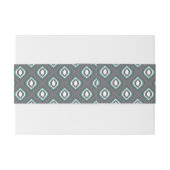 Geometrisches Retro ikat Stammes- Muster Einladungsbanderole (Rückseitenbeispiel)